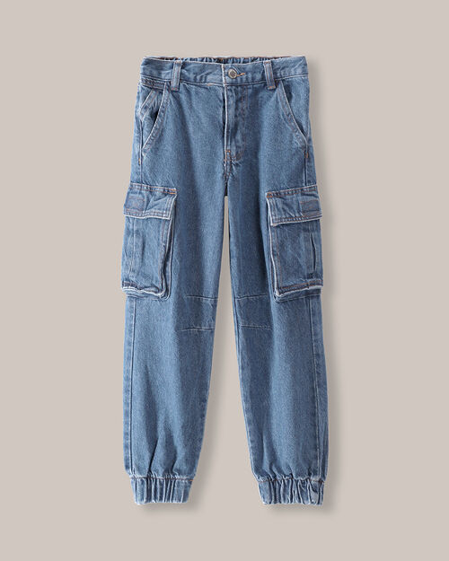 Jogger De Mezclilla Azul Cielo